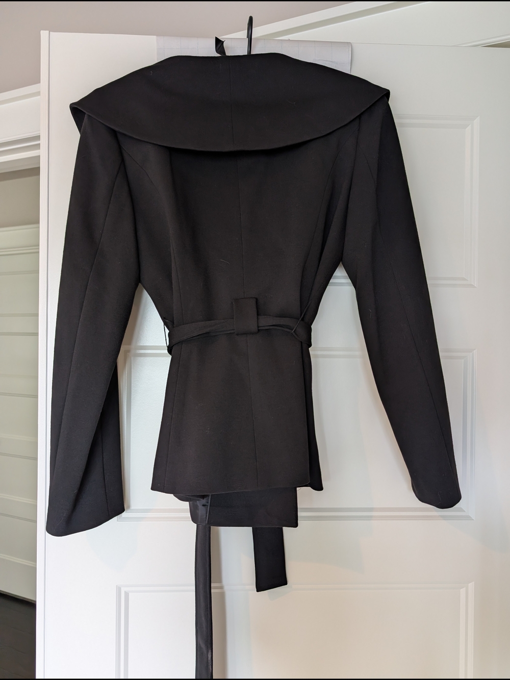 Calvin Klein Black Shawl-Collar Belted Blazer - Picture 2 of 4